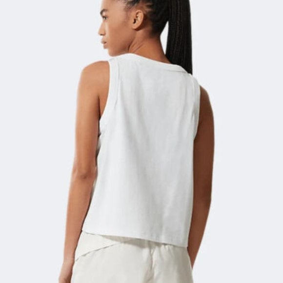 NWT $40 THE NORTH FACE Women S Dome LOGO Cropped Tank Top White Sleeveless Top - Picture 3 of 10